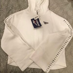 Reebok white hoodie XS, new with tags